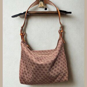 Dooney & Bourke Red Signature Canvas Hobo Shoulder Bag